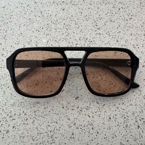 Eyekonik Aviator Glasses with Brown Lens